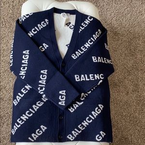 Balenciaga Logo Cardigan
